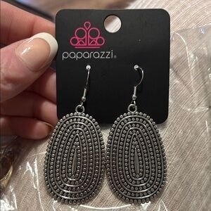 Paparazzi Silver Dangle Earrings